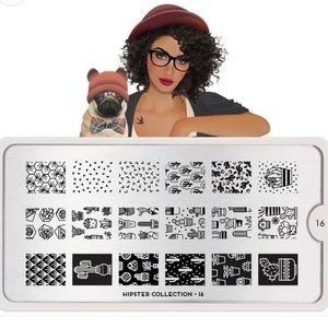 MoYou London nail art stamping plate Hipster 16 NWOT